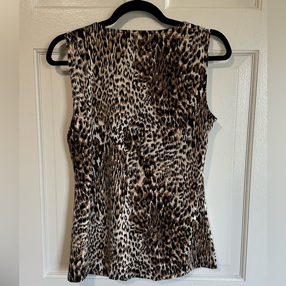 Kasper Women’s Cheetah-Print Sleeveless Blouse. Size S. NWT! - Picture 2 of 6